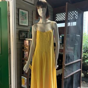 Banana Republic Yellow Spaghetti Strap Sundress